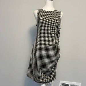 Zara black and White check dress with no size marked PTP 15 maybe 2/4